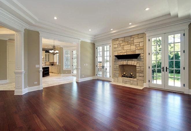 impeccable wood flooring being carefully laid down